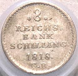 8 rigsbankskilling 1818