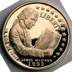 USA 5 $ 1993. James Madison