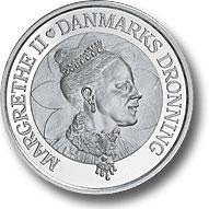 200-krone 2000 i sølv. Margrethe II 60-års fødselsdag. TILBUD