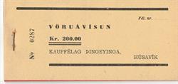 Husavik, Vöruuvisun, kr. 200,00